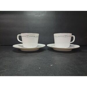 Signature Collection Saucer and‎ Cup Set, Petite Bouquet, Set of 2, Fine China